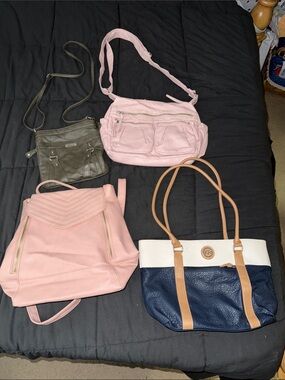 4 Piece Mixed Bag Set (includes one backpack style bag)